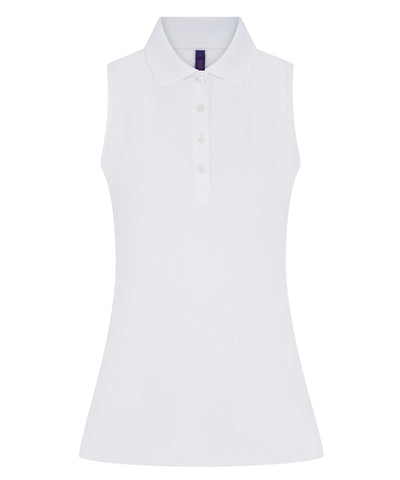 Camiseta polo sin mangas para mujer Coolplus® | Blanco