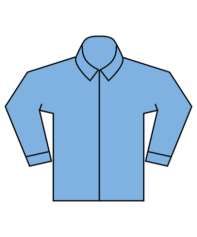 Camisa Coolplus® de manga larga con tacto de algodn | Azul Claro