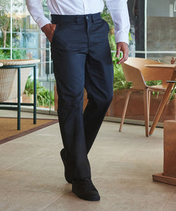 65/35 flat fronted chino trousers | Stone