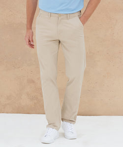 Stretch chinos with flex waistband | Navy