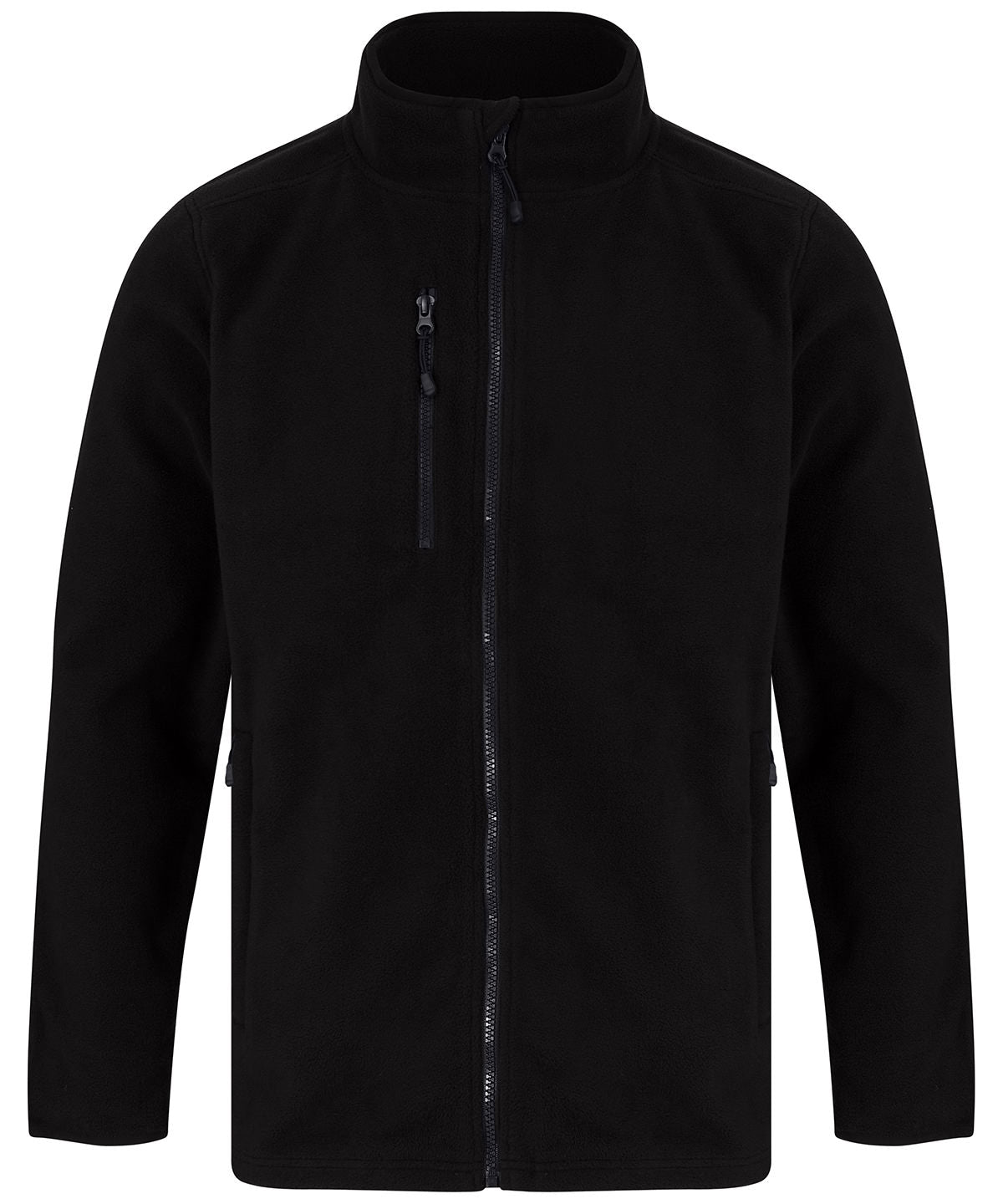Chaqueta de microfelpa de polister reciclado | Negro