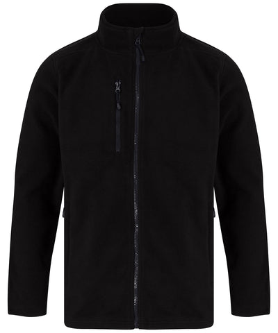 Jacke aus recyceltem Polyester-Mikrofleece | Schwarz