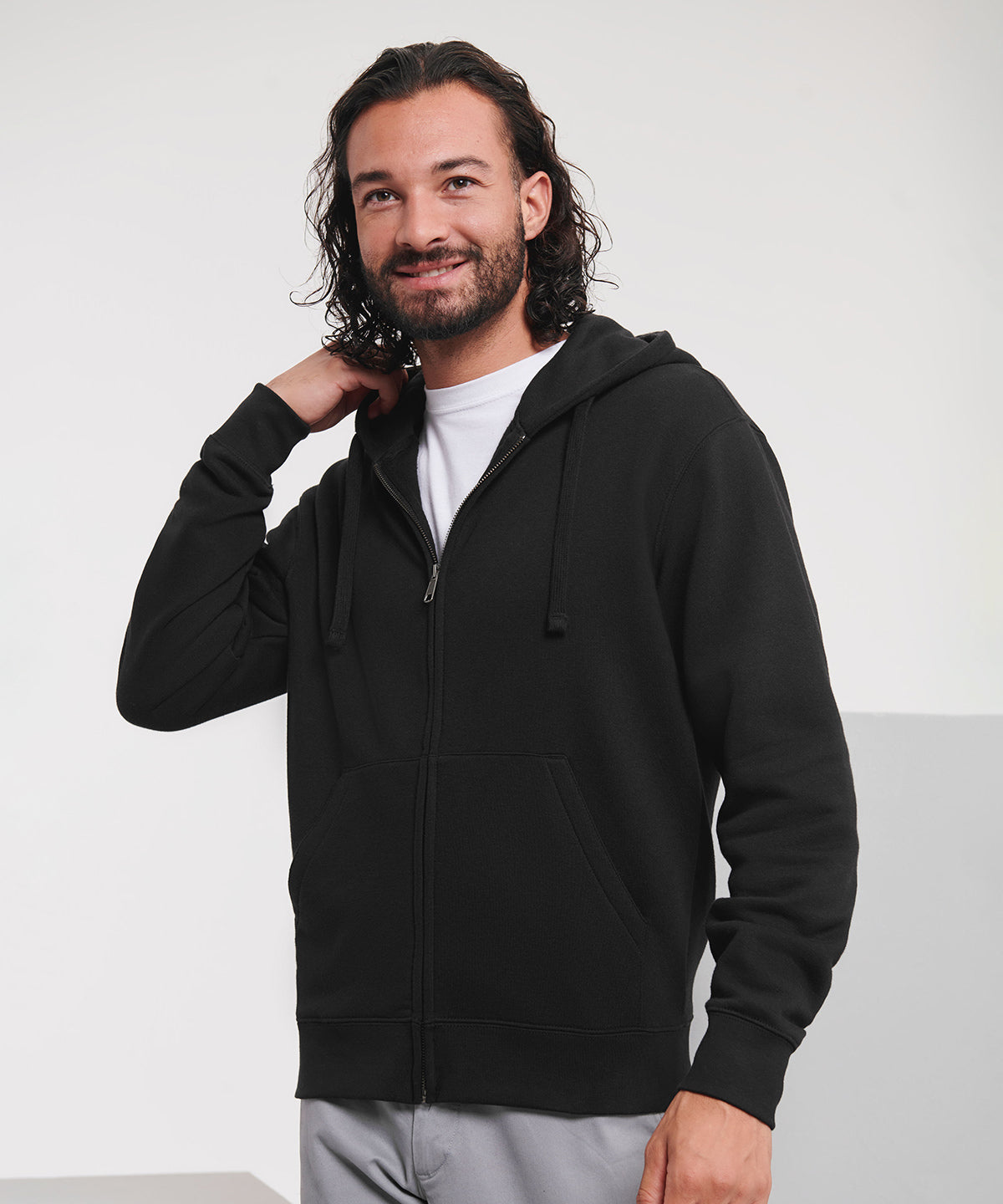 Sudadera con capucha y cremallera autntica | Fucsia