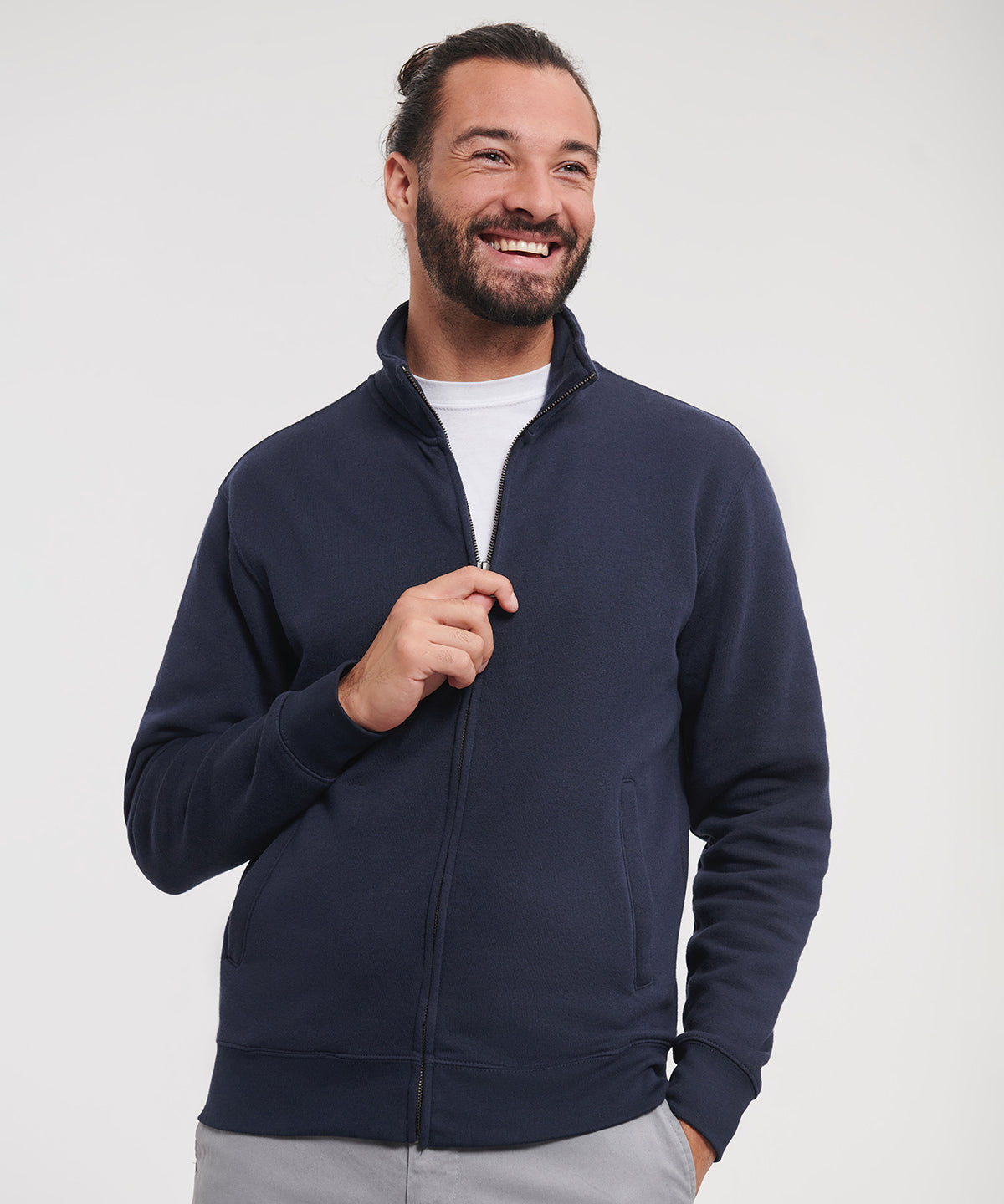 Authentische Sweatshirtjacke | Oxford Grau