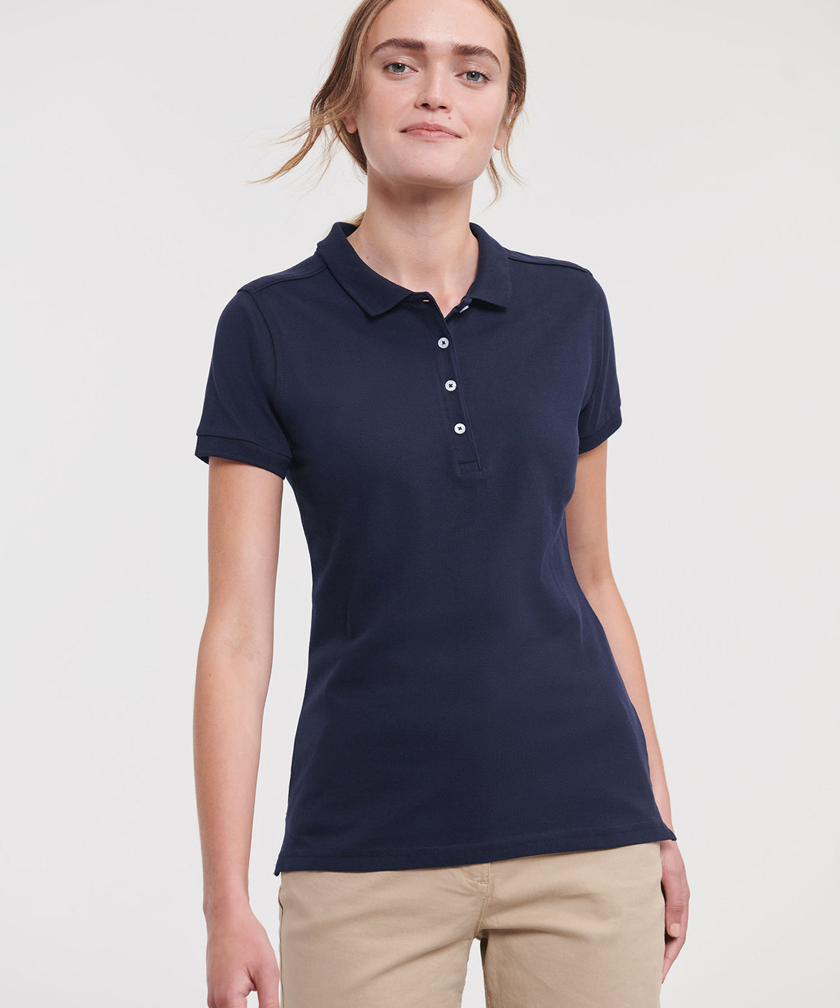 Polo elstico para mujer | Azul Celeste
