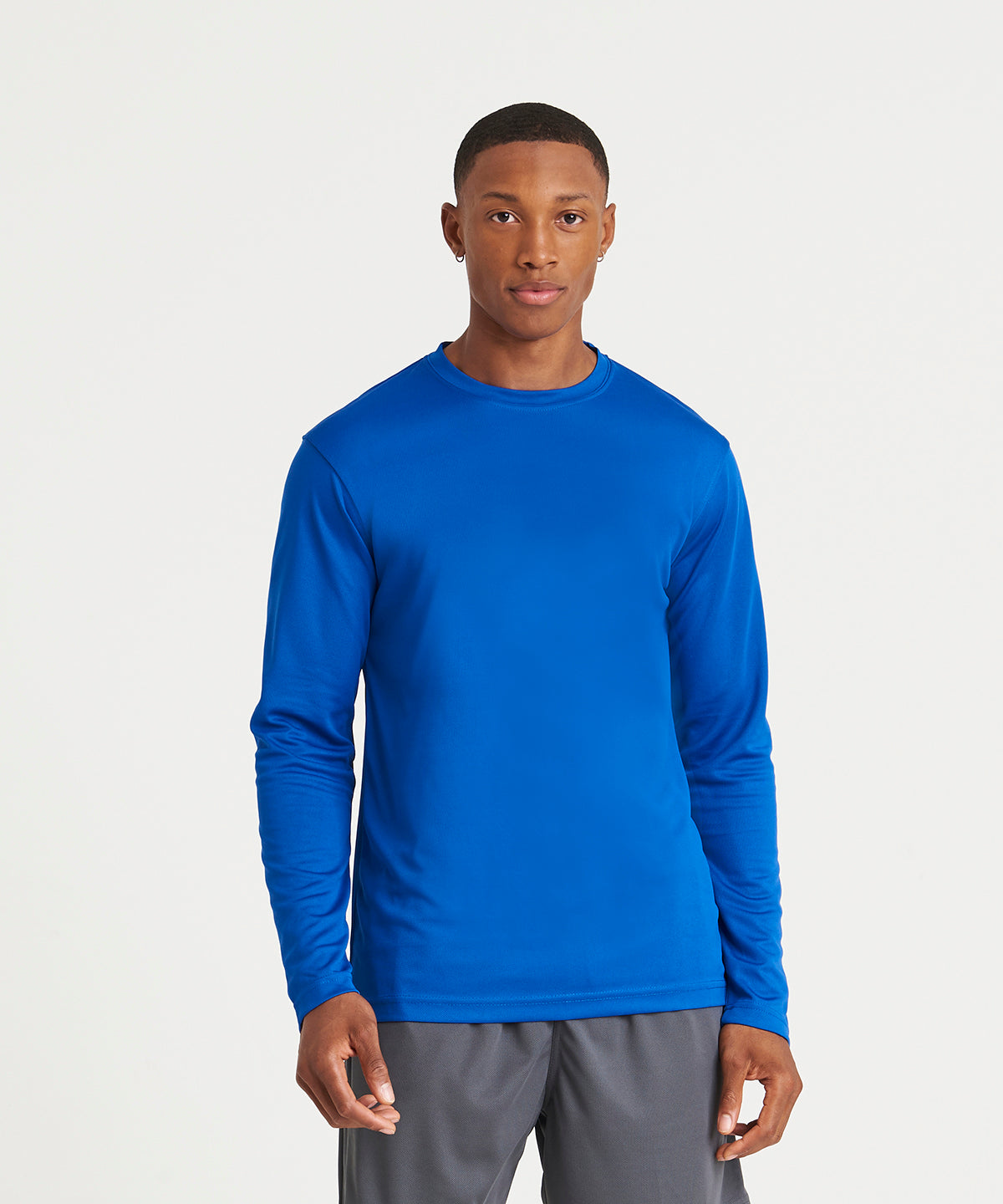 Camiseta fresca de manga grande | Azul Marino Francs Claro