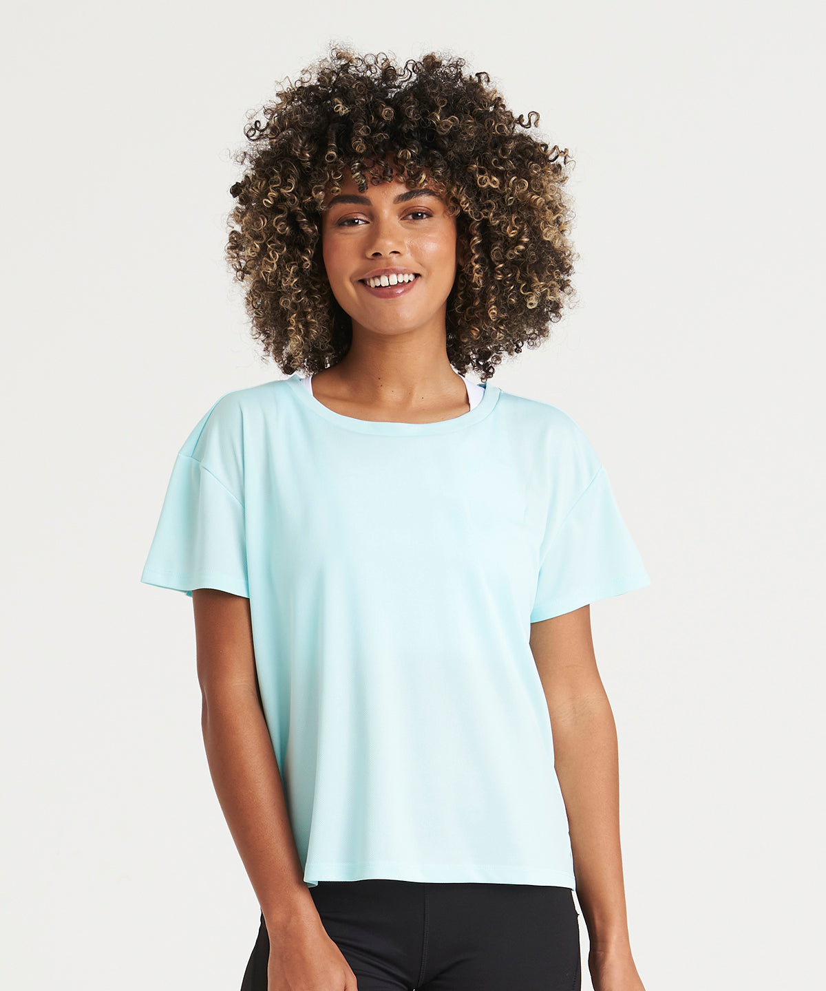 Rückenfreies T-Shirt für Damen | Tiefschwarz