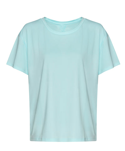 Camiseta de mujer con espalda descubierta | Menta