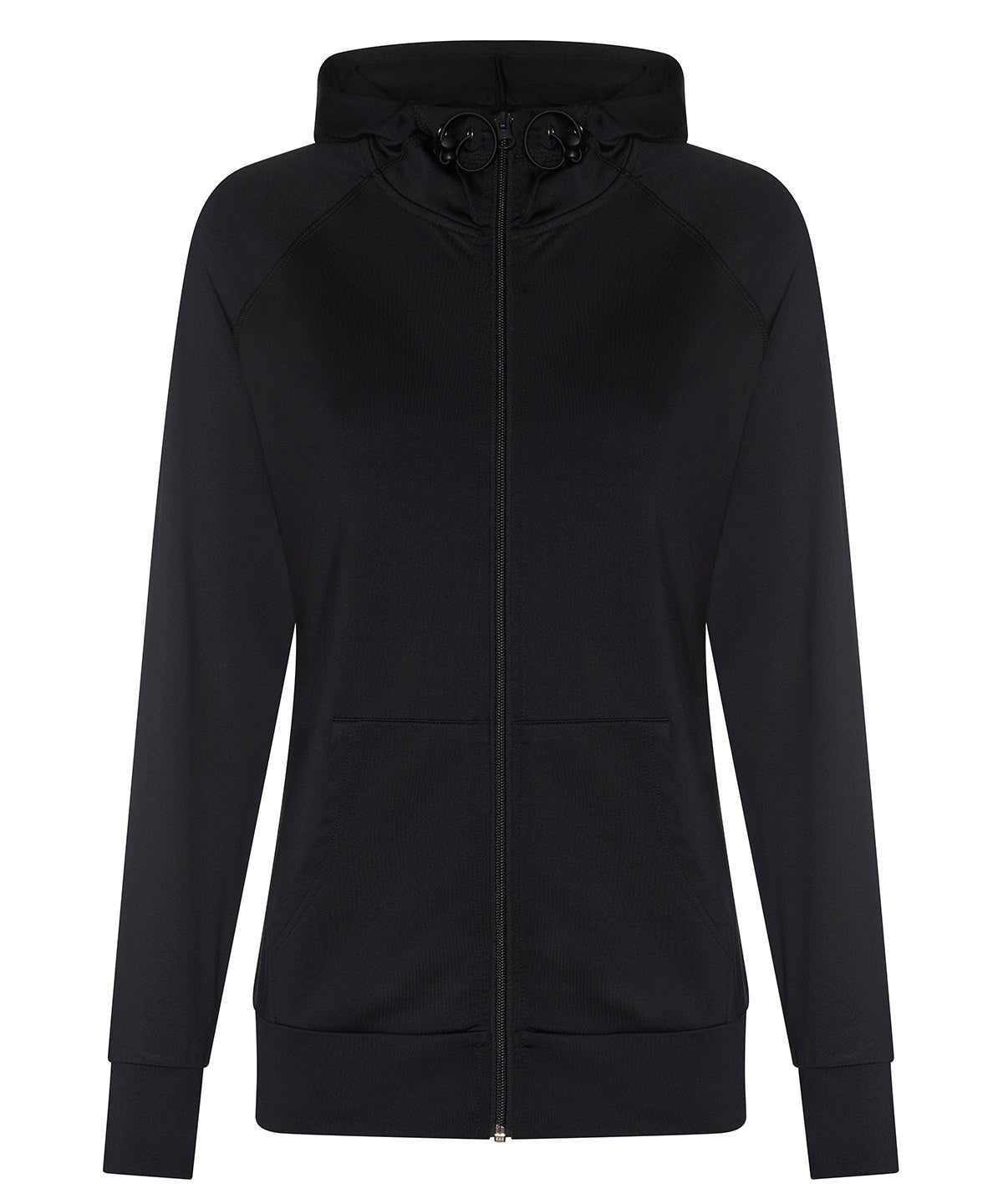 Sudadera con capucha de contraste para mujer Coolplus® | Negro Profundo