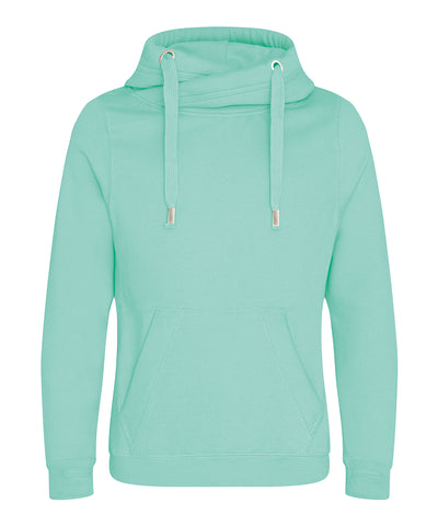 Sudadera con capucha de cuello cruzado | Menta