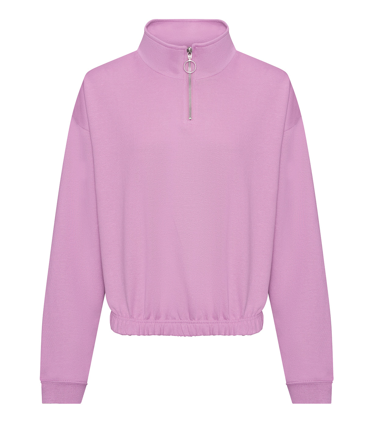 Kurzes Sweatshirt mit Reißverschluss für Damen | Lavendel