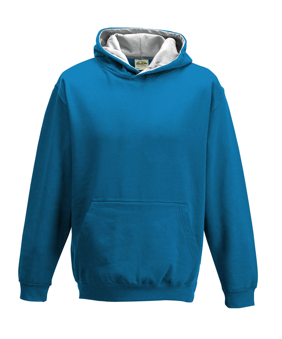 Sudadera con capucha estilo varsity para nios | Azul Zafiro/Gris Brezo - Gris Brezo Azul