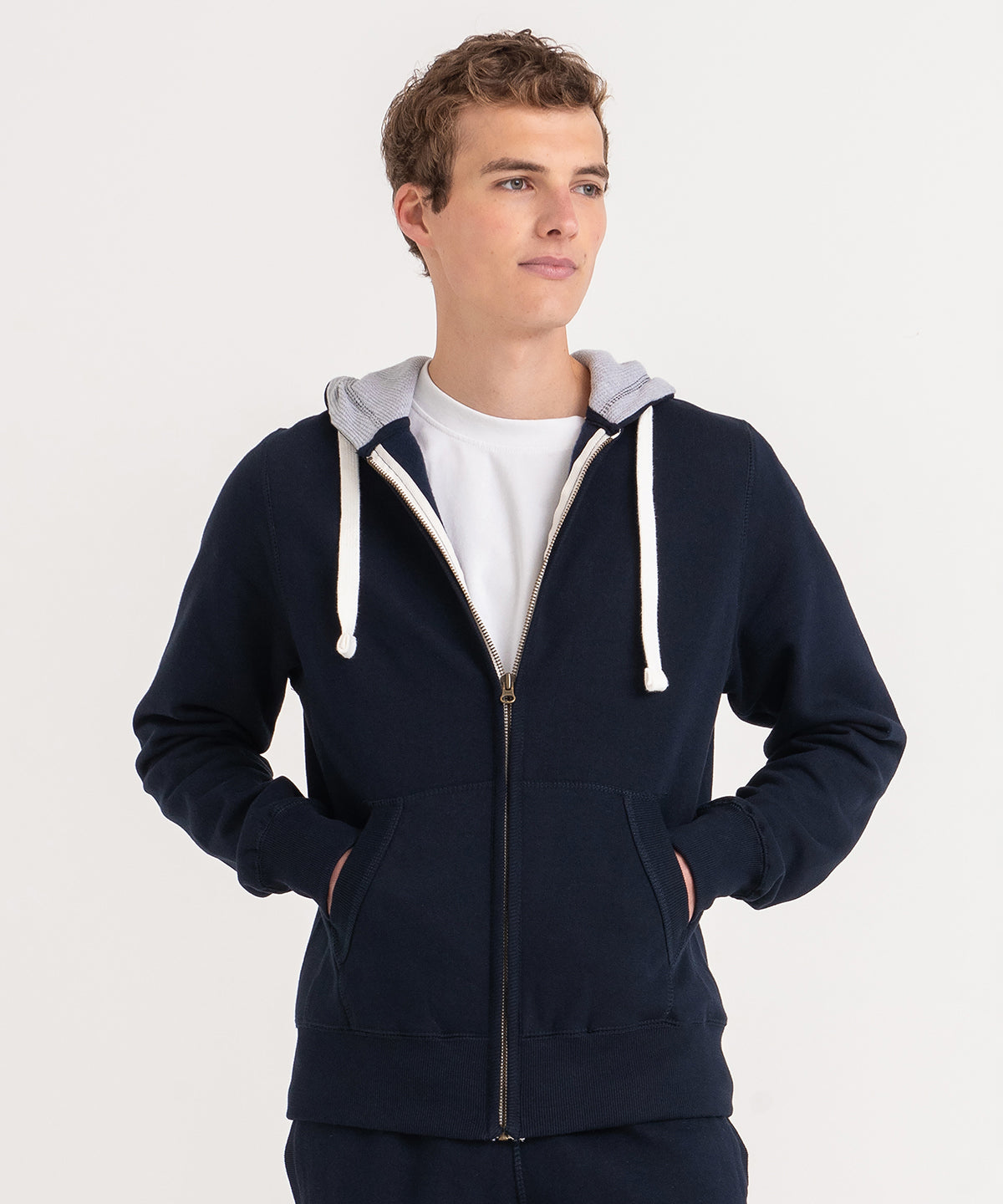 Grobstrick Hoodie | Gesprenkeltes Grau