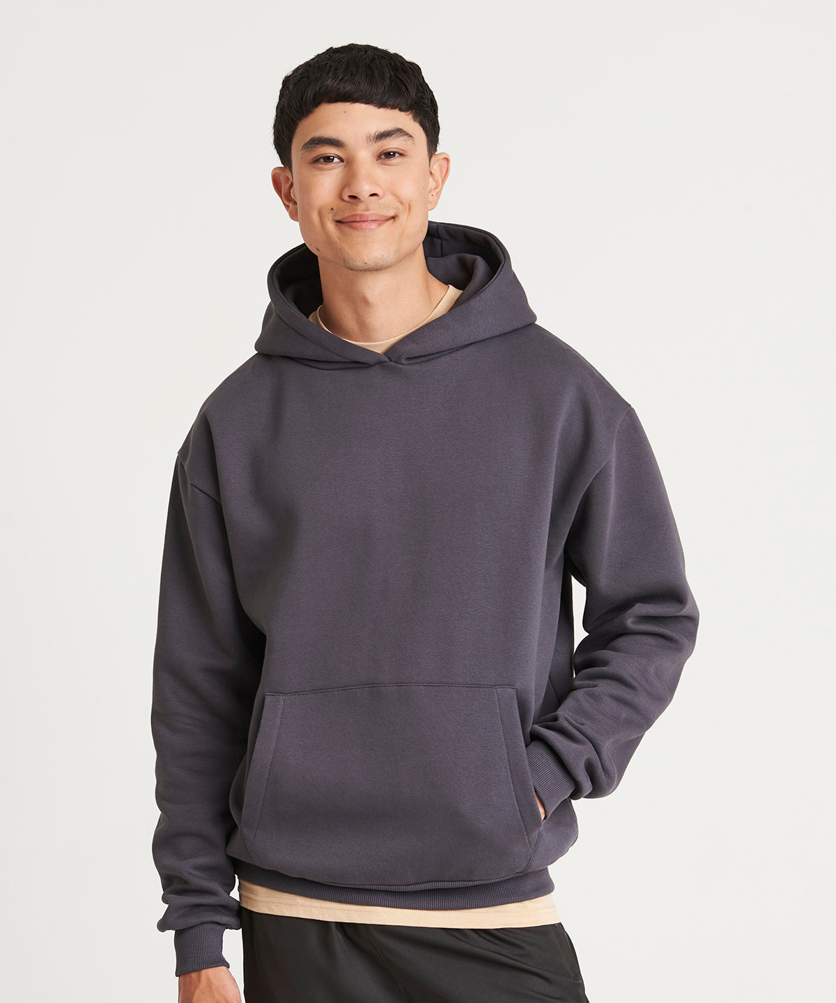 Sudadera avec capucha de peso pesado Signature | Gris Moteado