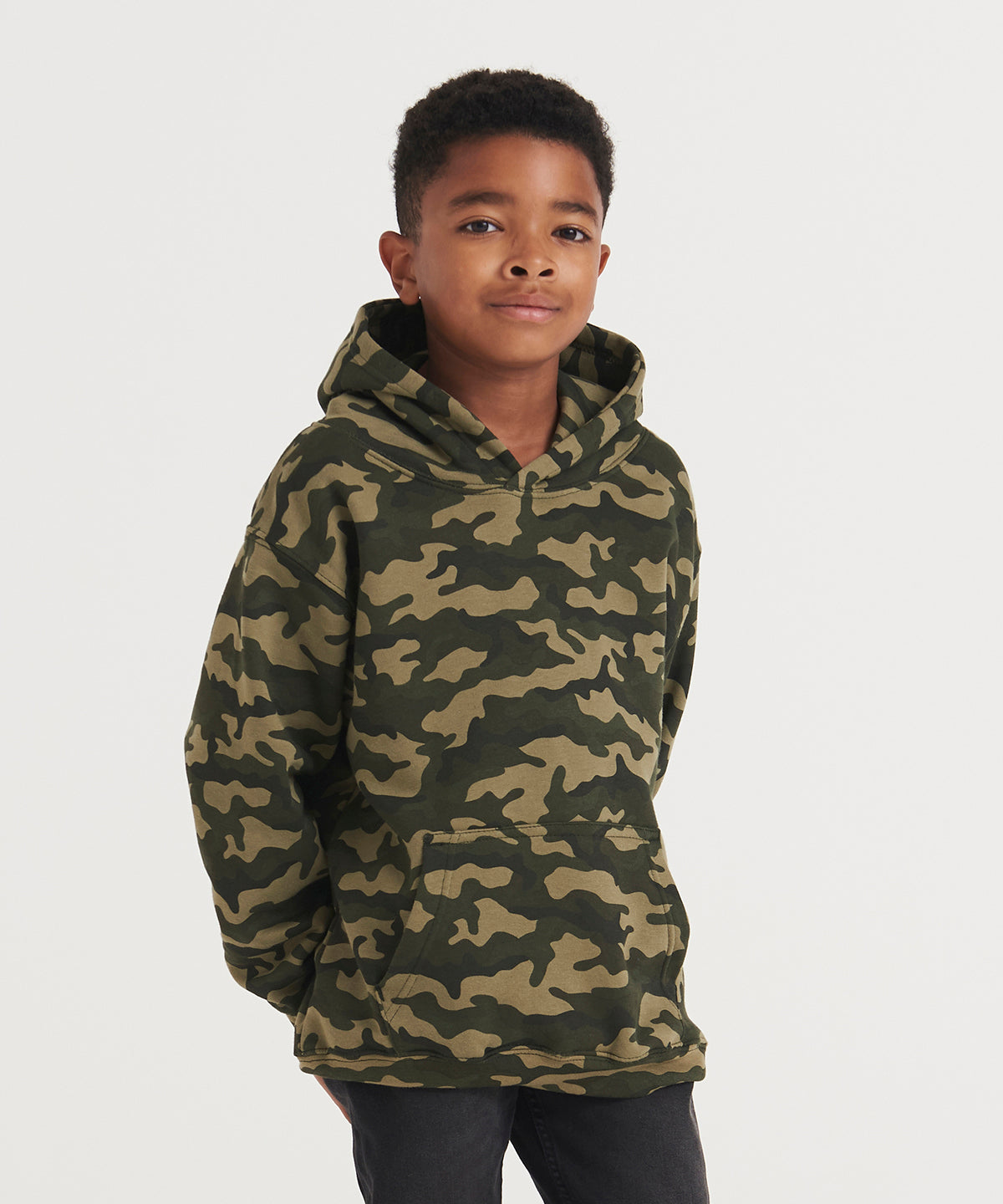 Camouflage-Hoodie für Kinder | Grüne Camouflage