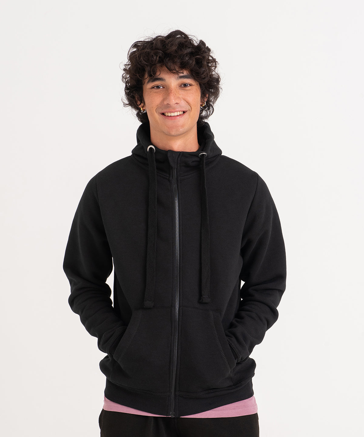 Schwerer Hoodie | Gesprenkeltes Grau