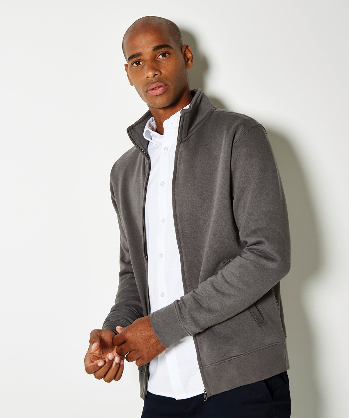 Sudadera con cremallera de corte regular | Azul Marino