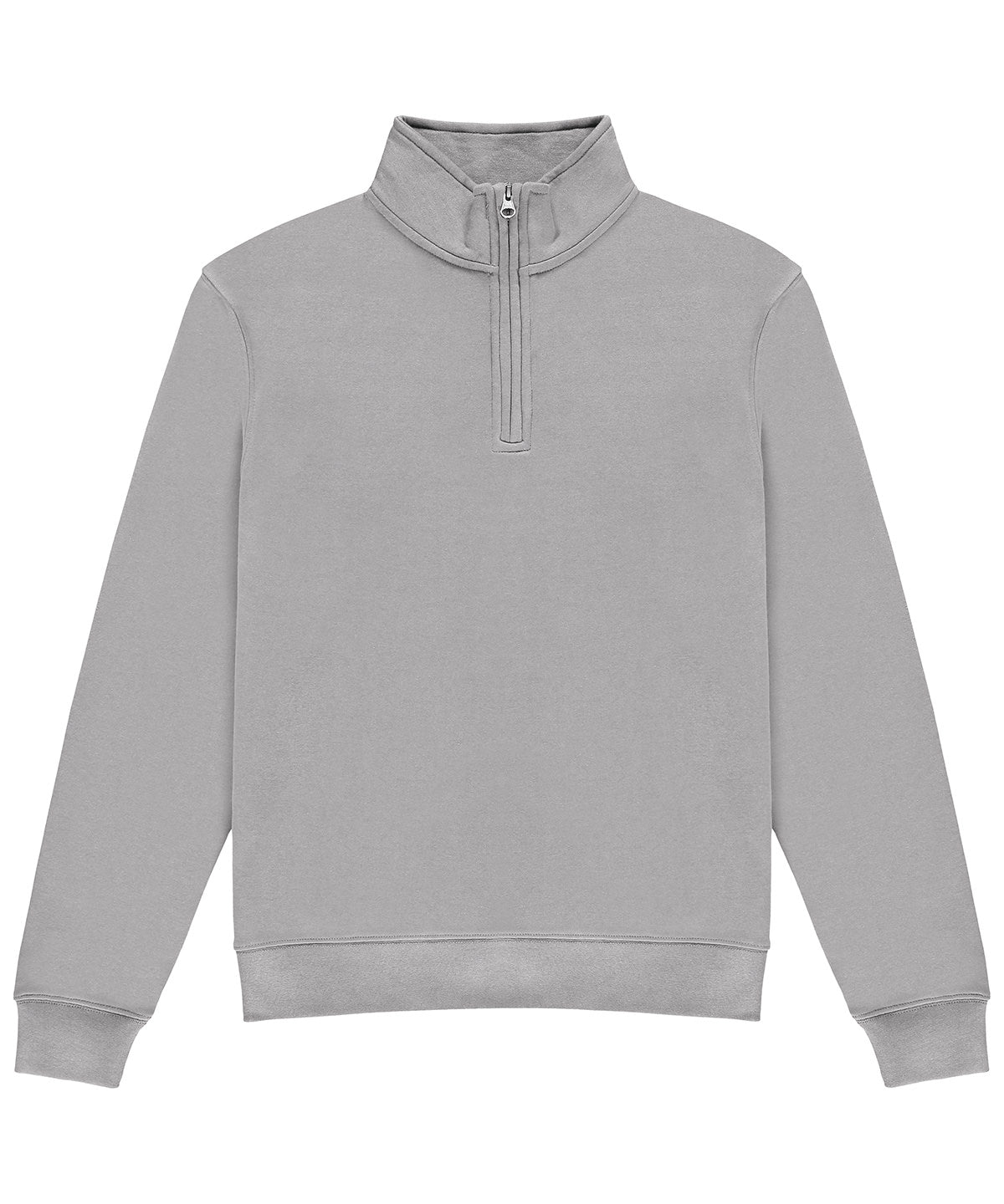 Sudadera con cremallera de corte regular | Gris Jaspeado