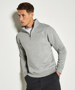 Regular Fit Sweatshirt mit Reißverschluss | Schwarz - Carbon