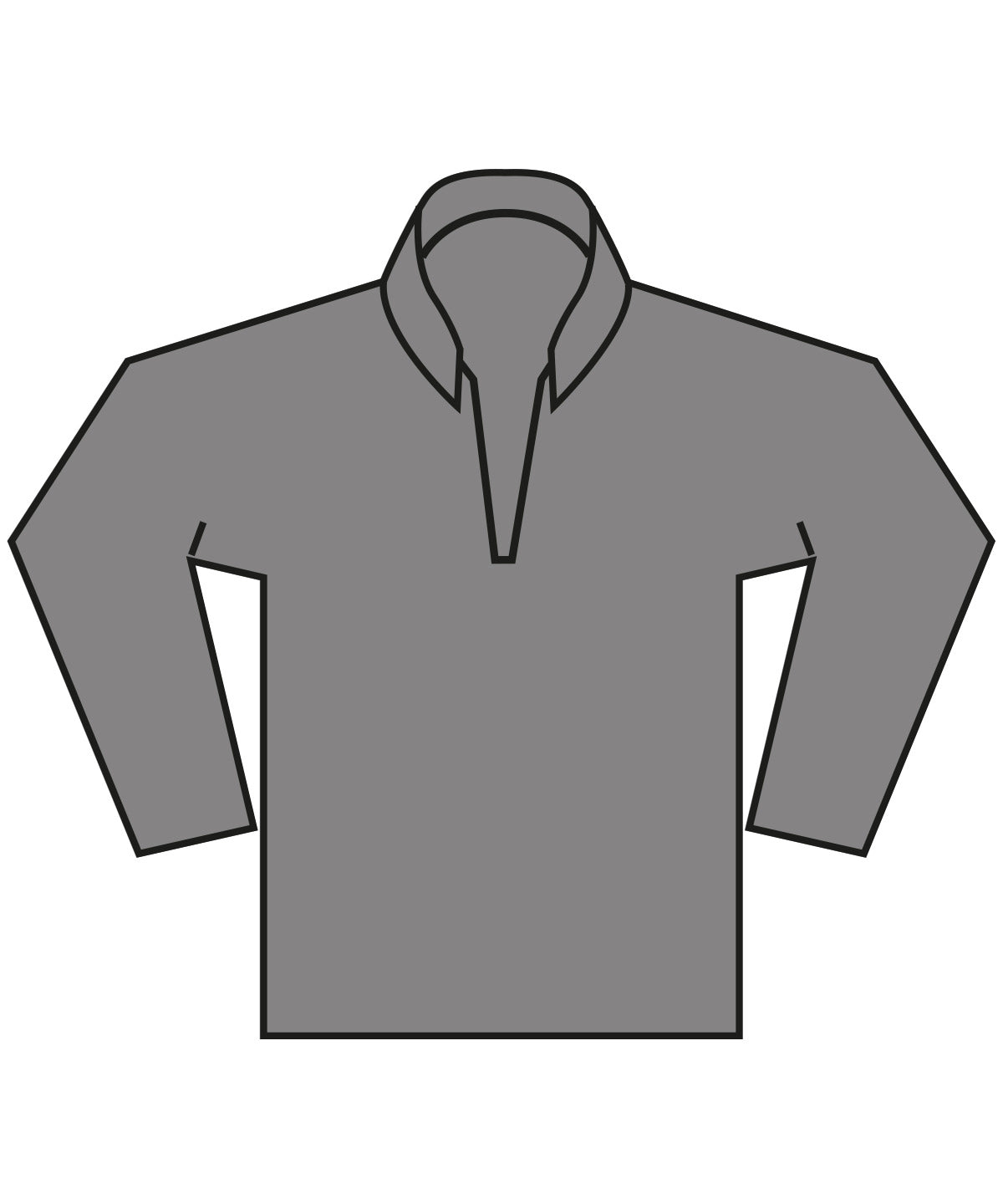 Regular Fit Piqué-Sweatshirt mit 1/4-Reißverschluss | Dunkelgrau