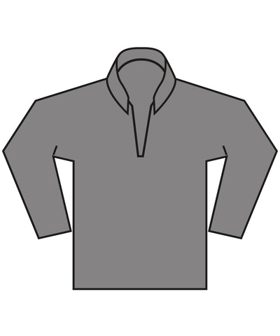 Regular Fit Piqué-Sweatshirt mit 1/4-Reißverschluss | Dunkelgrau