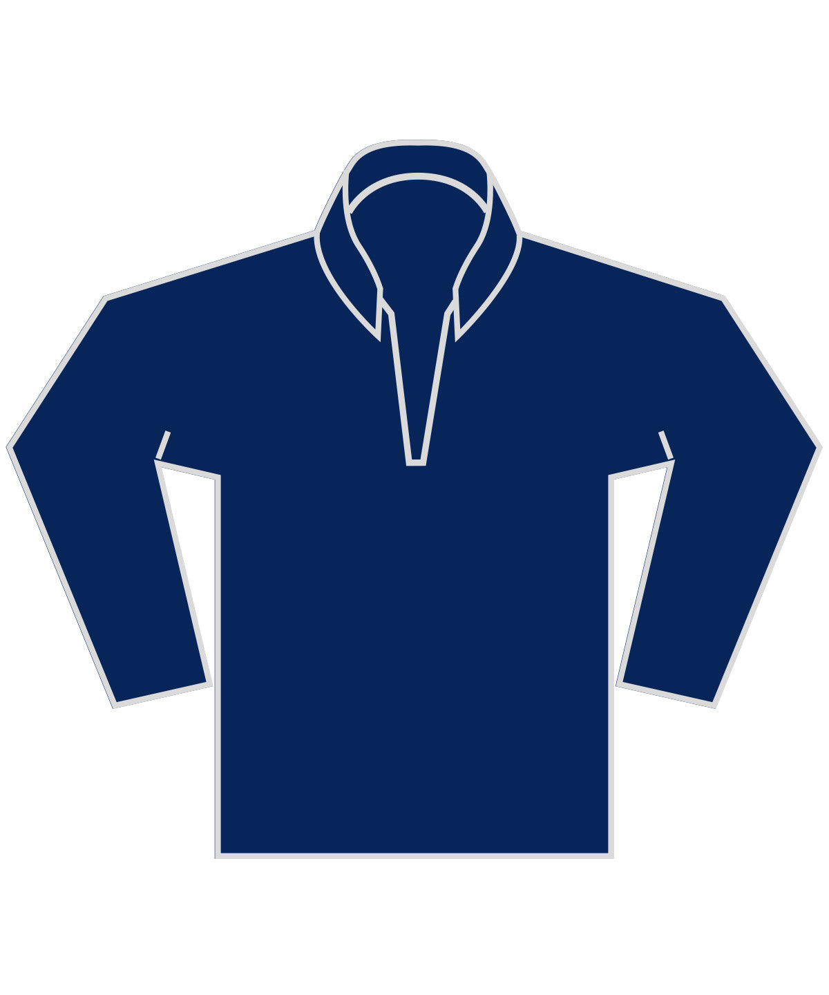 Regular Fit Piqué-Sweatshirt mit 1/4-Reißverschluss | Marineblau