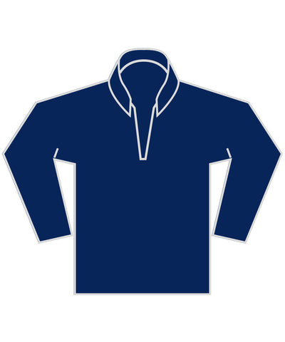 Regular Fit Piqué-Sweatshirt mit 1/4-Reißverschluss | Marineblau