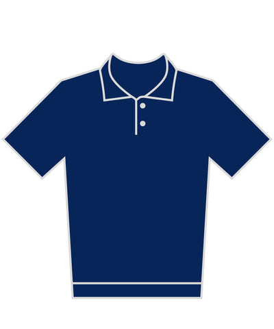 Polo Superwash® 60C de corte regular reciclado | Azul Marino