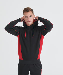 Sudadera con capucha | Negro/Rojo