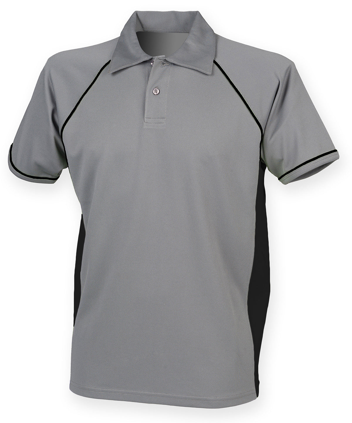 Performance Piping Polo | Metallic/Schwarz/Schwarz