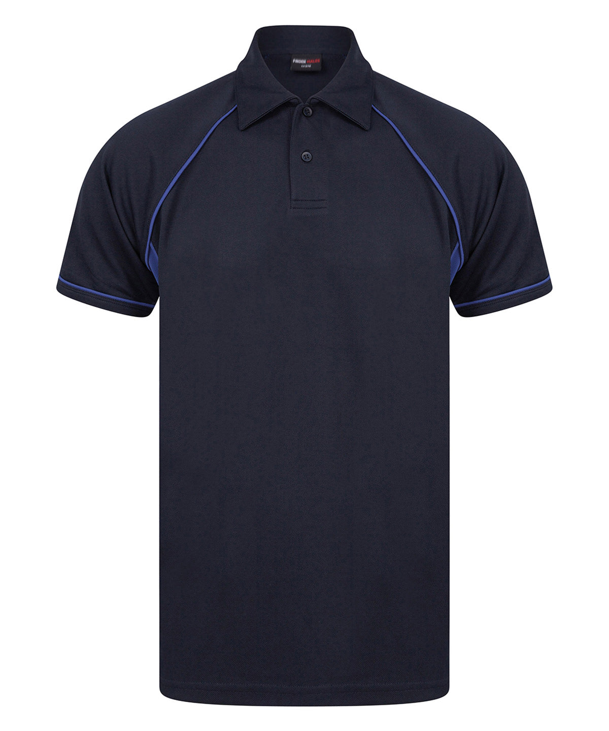 Performance-Poloshirt mit Paspelierung | Marineblau/Royalblau/Royalblau