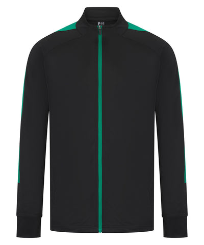 Sudadera de chndal de punto | Negro/Esmeralda - Negro/Verde Esmeralda