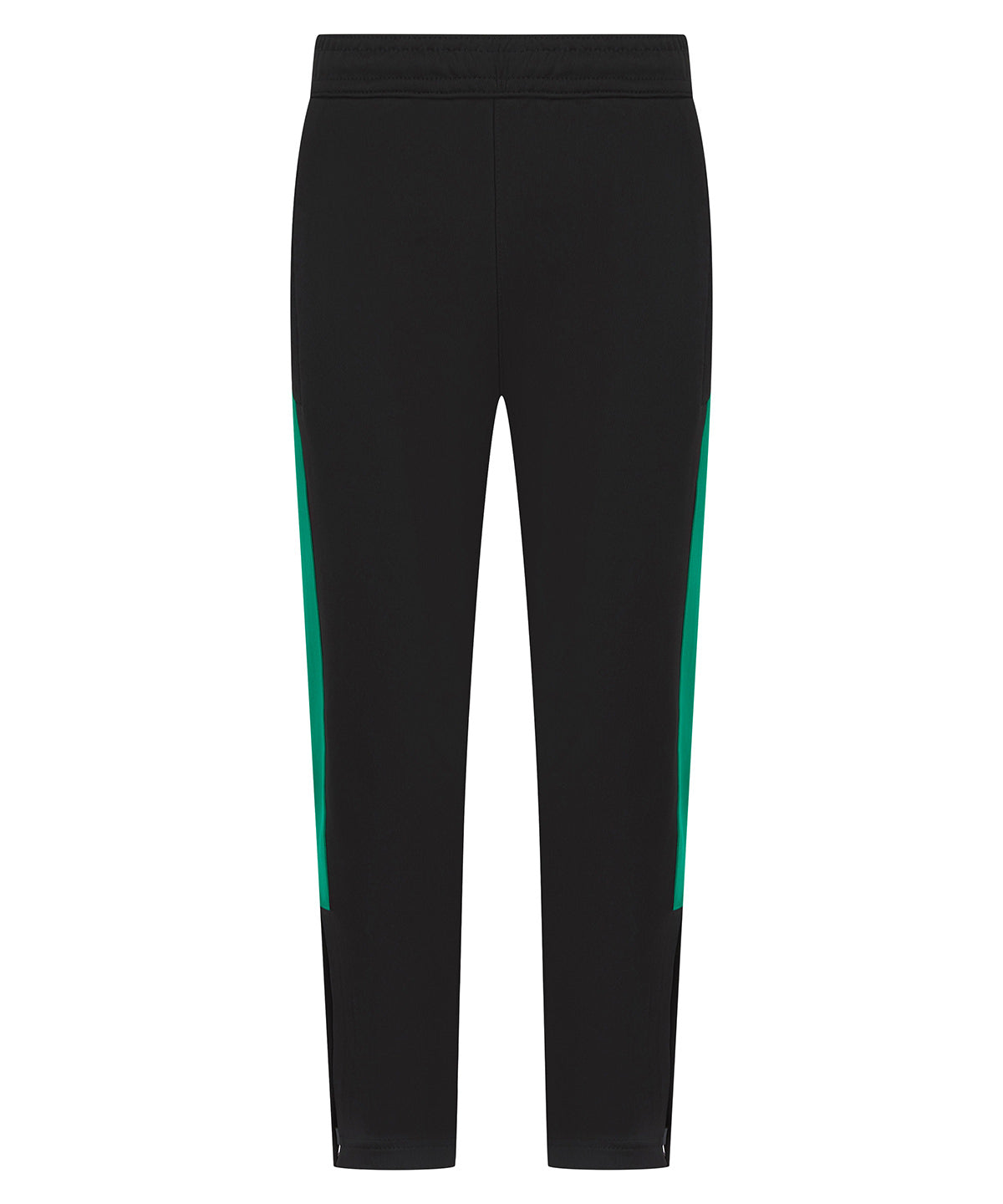 Pantalones de chndal de punto para nios | Negro/Esmeralda