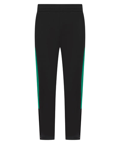 Pantalones de chndal de punto para nios | Negro/Esmeralda