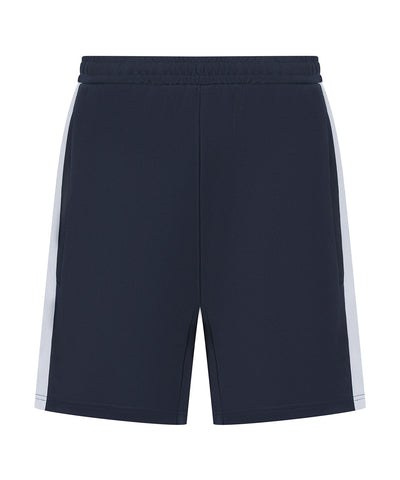 Pantalones cortos de punto avec bolsillos con cremallera | Bleu Marin/Blanco