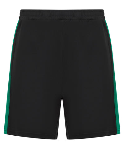 Pantalones cortos de punto para nios con bolsillos con cremallera | Nègre/Esméralda