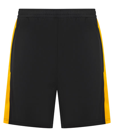 Pantalones cortos de punto para nios con bolsillos con cremallera | Nègre/Or