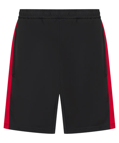 Pantalones cortos de punto para nios con bolsillos con cremallera | Nègre/Rojo