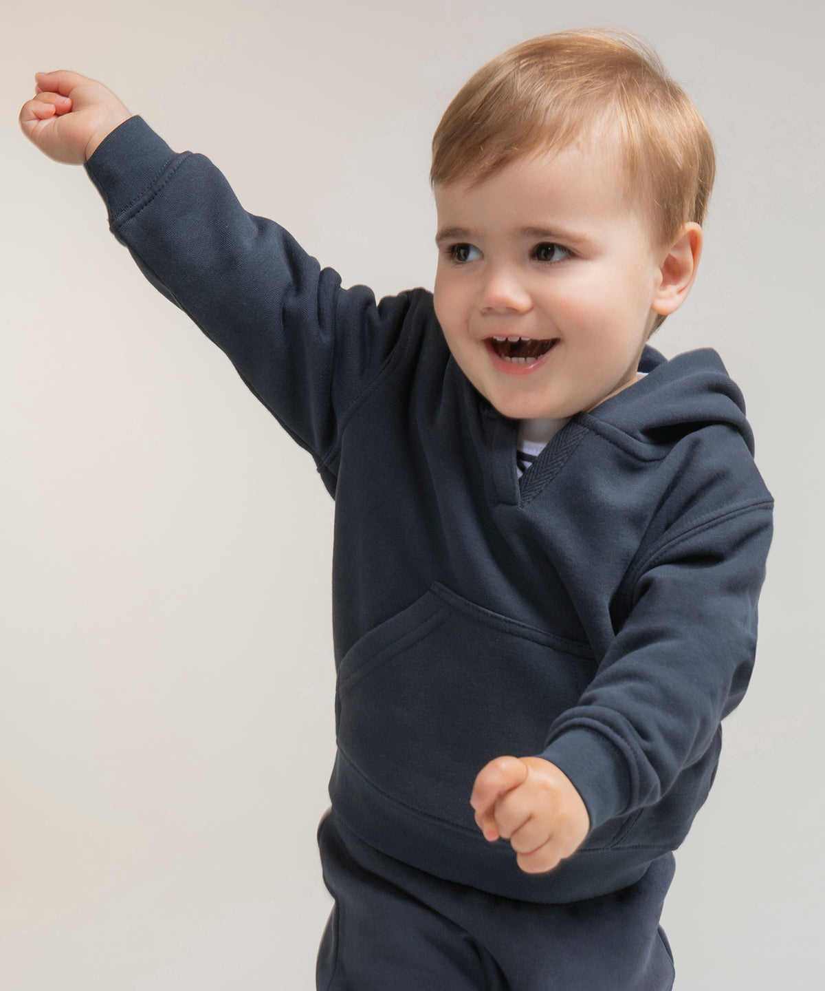 Kinder Hoodie mit Kängurutasche | Schwarz