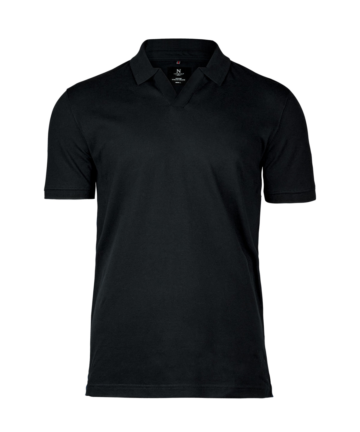 Polo deluxe Harvard de cuello en V stretch | Negro