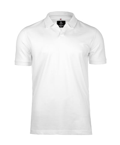 Polo deluxe Harvard de cuello en V stretch | Blanco