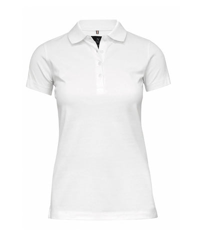 Polo deluxe elstico clsico Harvard para mujer | Blanco
