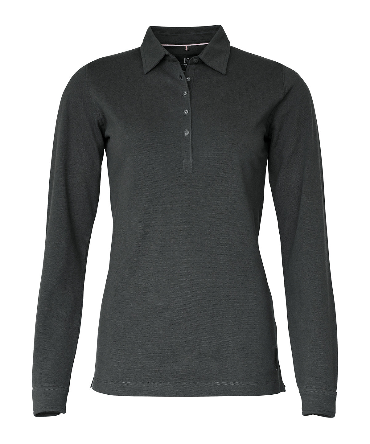 Polo de manga larga deluxe para mujer Carlington | Gris Oscuro