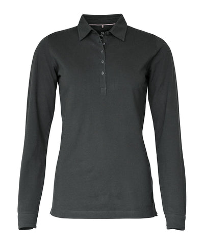 Polo de manga larga deluxe para mujer Carlington | Gris Oscuro