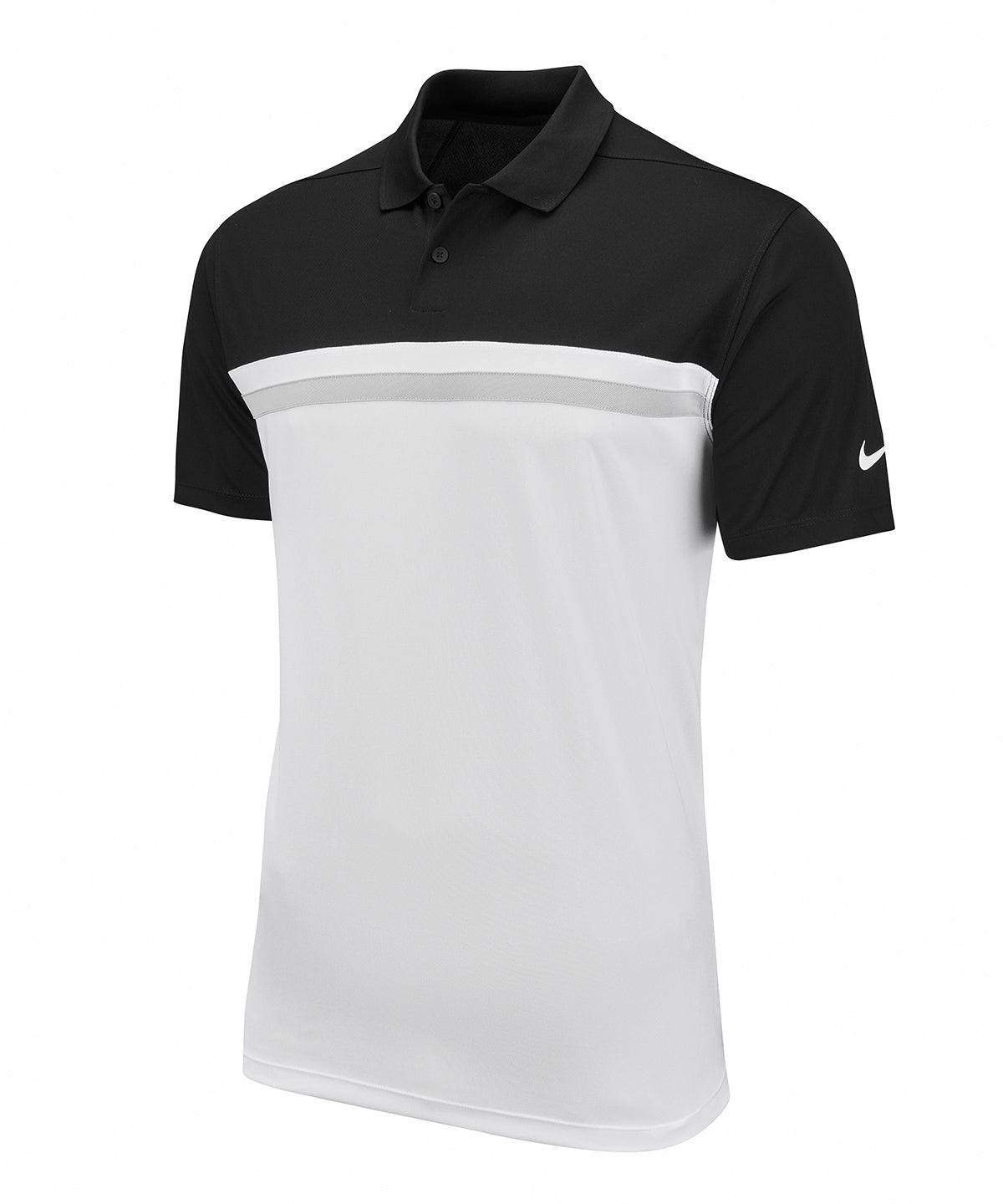 Polo Nike Victory color block | Negro / Blanco / Gris Humo Claro / Blanco