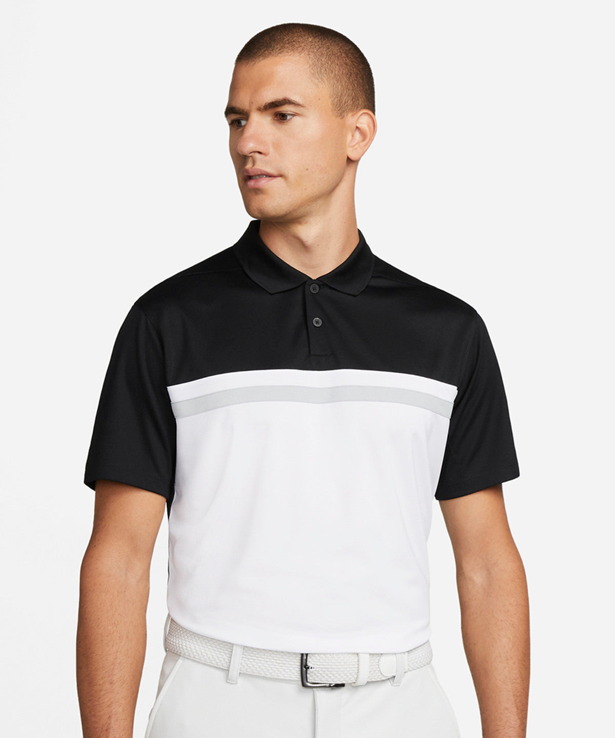 Polo Nike Victory color block | Negro / Blanco / Gris Humo Claro / Blanco
