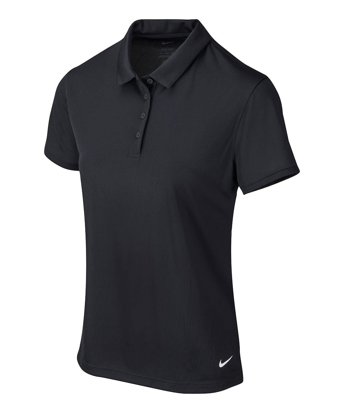 Polo slido Nike Victory para mujer | Negro/Blanco