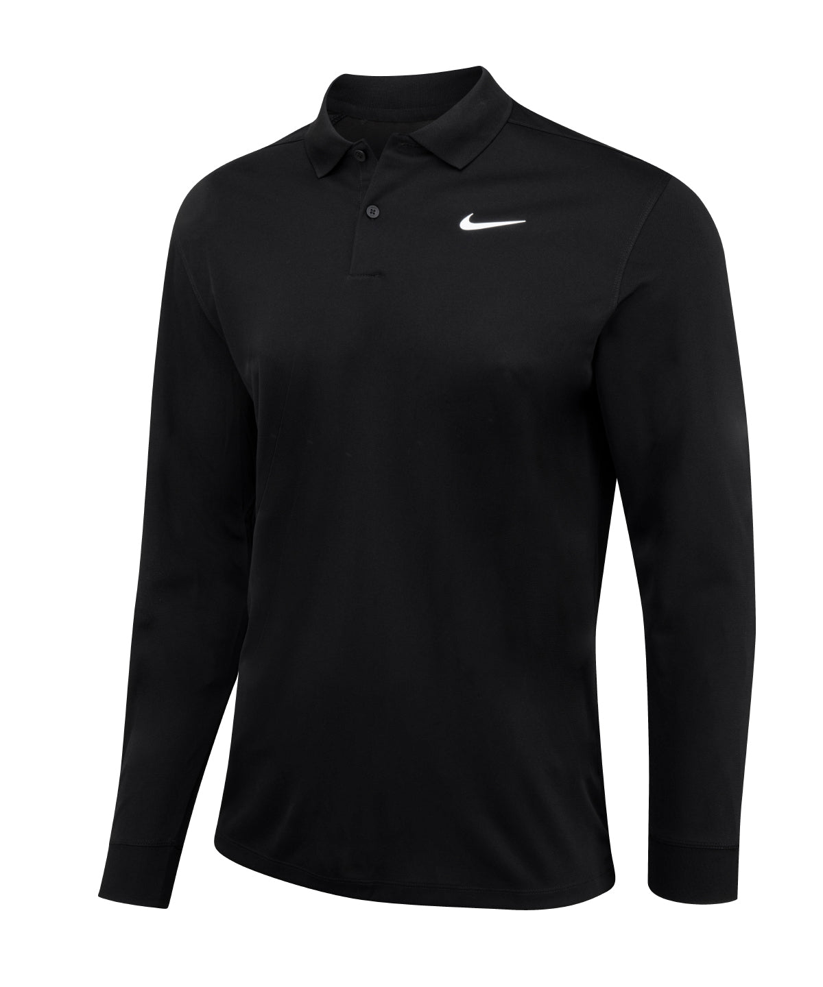 Nike Dri-FIT Victory polo de manga larga slido | Negro/Blanco