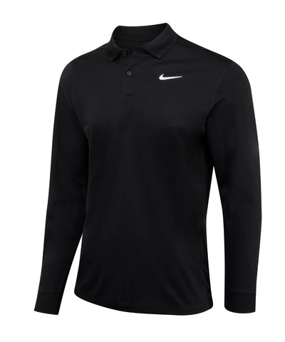 Nike Dri-FIT Victory polo de manga larga slido | Negro/Blanco