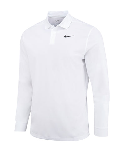 Nike Dri-FIT Victory polo de manga larga slido | Blanco/Negro